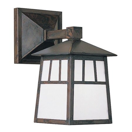 Arroyo Craftsman 10" Raymond Wall Mount-Wet Rated, Rustic Brown, Clear Seedy Glass RB-10WCS-RB